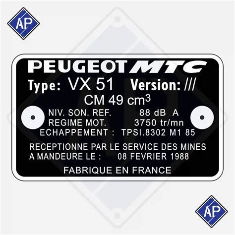 Plaque Mine Type Vx Version Plaque Constructeur Ardennes