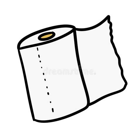 Toilet Paper Roll Rolling Isolated Against A White Background Stock