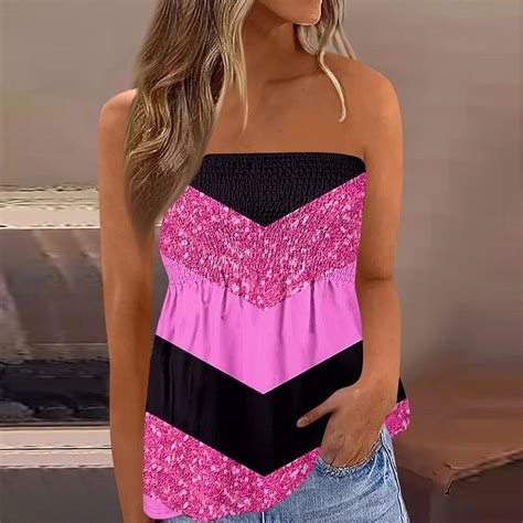 Weant Summer Dresses For Women Vacation Womens Tube Tops Strapless