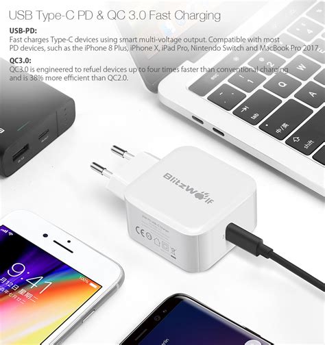 BlitzWolf BW S10 30W USB Type C PD Charger With Power3S Tech