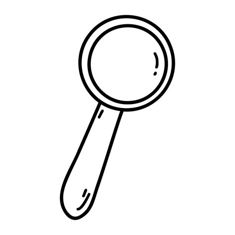 Hand Drawn Doodle Magnifying Glass Icon Vector Sketch Illustration Of Search Symbol School