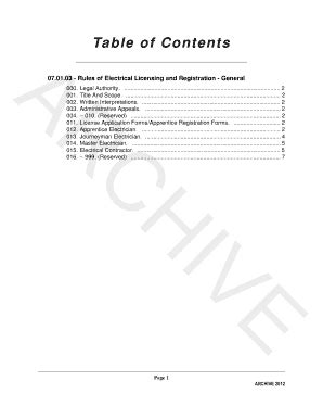 Fillable Online Adminrules Idaho 070103 Electrical Licensing And