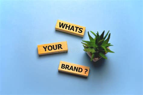 Whats Your Brand Text On Wooden Blocks Business Concept Stock Photo