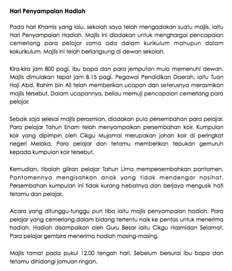 Contoh Karangan Bapa Saya Tahun 4 Karangan Hari Jadi Saya Pdf Riset