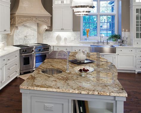 Cool White Kitchen With Bianco Romano Granite