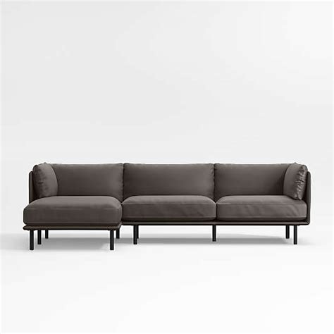 Faux Leather Sectional Sofas | Crate & Barrel