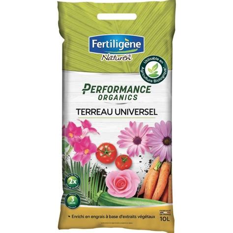 FERTILIGÈNE NATUREN Performance Organics Terreau universel UAB 10L