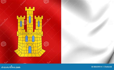 Flag Of Castile La Mancha Spain Stock Illustration Illustration Of