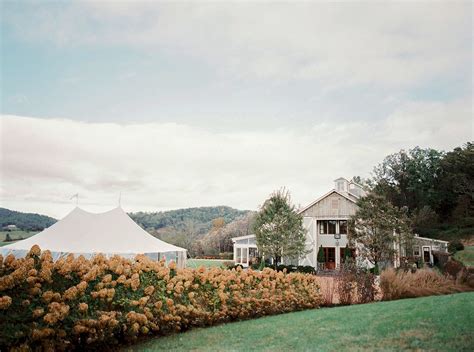 Fall Ceremony Set Up At Pippin Hill Farm And Vineyards In