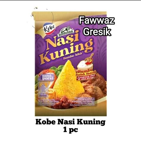 Jual Kobe Nasi Kuning Bumbu Aduk 1 Sachet Bungkus Pcs Shopee Indonesia