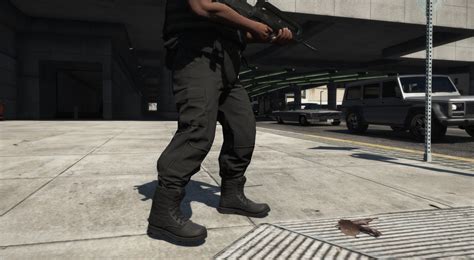 Black Combat Pants And Boots To Franklin GTA5 Mods