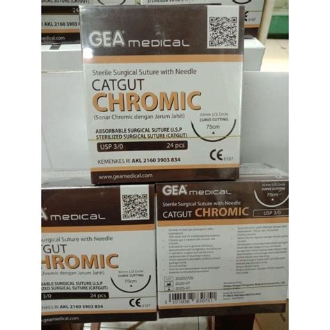 Jual Catgut Chromic Usp Gea Medical Benang Jarum Isi Pcs