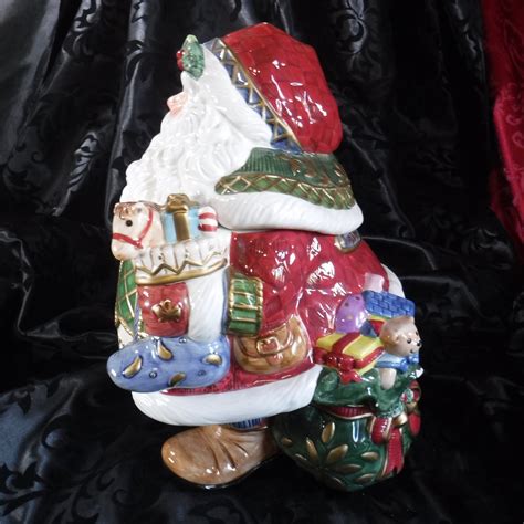 Fitz And Floyd Jolly Ole St Nick Cookie Jar Without Box Etsy