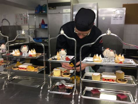 Pastry Chef Matthew Preparing The Afternoon Tea Trays Fine Tea Yummy