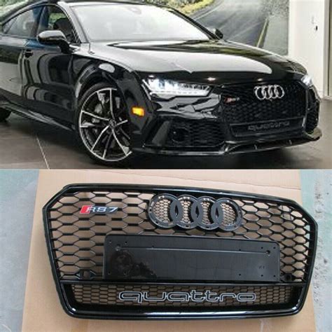 Atrapa grill Audi A7 2015 2017 RS7 Black Quattro 75846961 za 1150 zł z