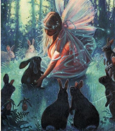 Fairy With Rabbit Friends Rabbitsharesbunniesoh My Pinterest