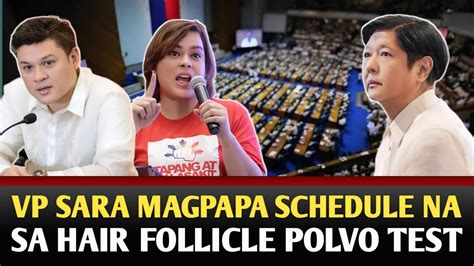 Vp Sara Magpapa Schedule Na Para Sa Hair Follicle Polvoron Testing