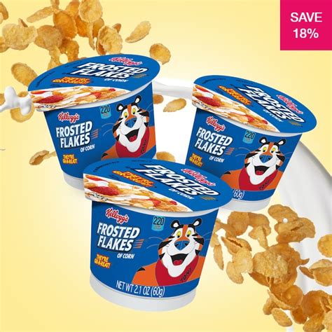 18 Off On Kelloggs 3x 60g Frosted Flake Cups Onedayonly