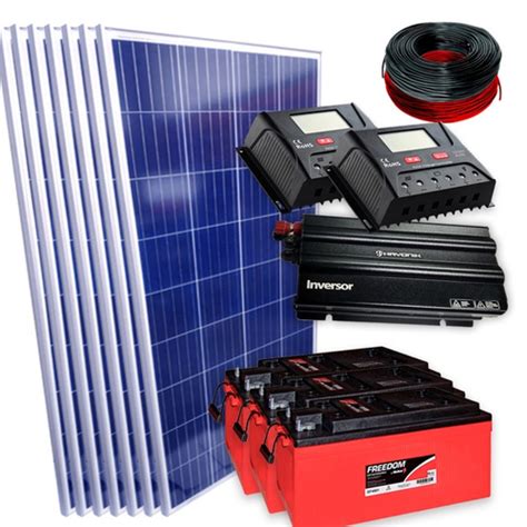 Kit Placa Solar Off Grid Solar Para Geladeira E Tv 110v Gerador