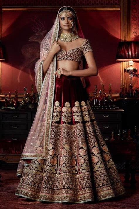 Sabyasachi Inspired Dark Maroon Wedding Lehenga Panache Haute Couture