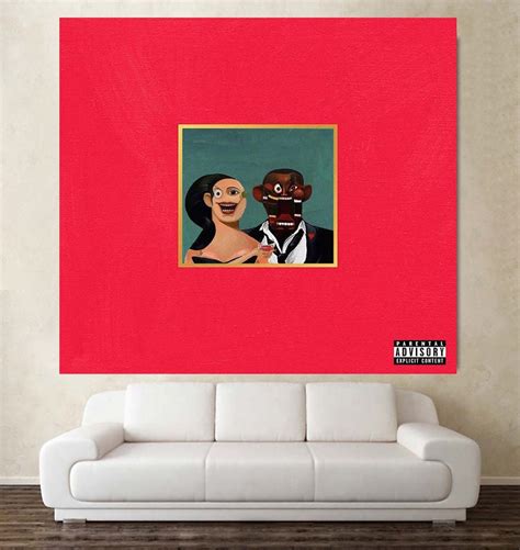 Kanye West My Beautiful Dark Twisted Fantasy Album Cover Art Canvas No