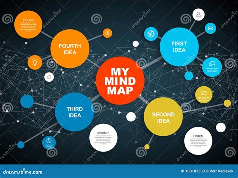 Molde Infographic Abstrato Do Mapa De Mente Do Vetor Ilustração do