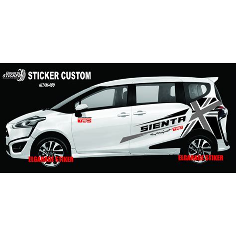 Jual Stiker Mobil Toyota Sienta Cutting Stiker Striping Variasi Body