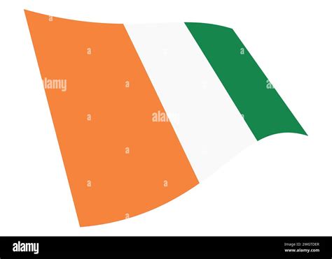 Ivory Coast Waving Flag Illustration Stock Photo Alamy