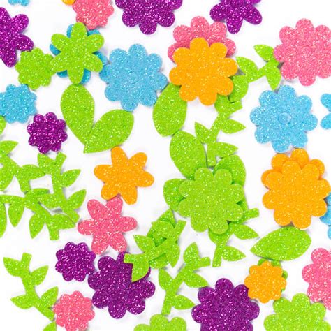 Bouquet Glitter Foam Stickers - Craft Project Ideas