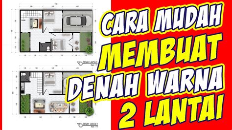 Cara Membuat Denah Warna Rumah 2 Lantai Di Photoshop Cara Mudah