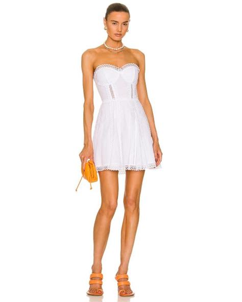 Charo Ruiz Ibiza Cotton Ava Mini Dress In White Lyst