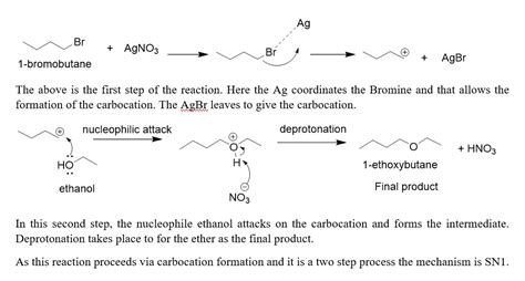 Solved What Is The Reaction Mechanism Of 1 Bromobutane Added With 1