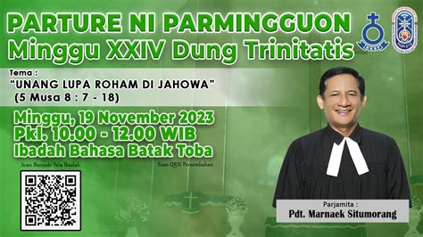 PARMINGGUON PADUAPULUOPATHON DUNG TRINITATIS MINGGU 19 NOVEMBER 2023