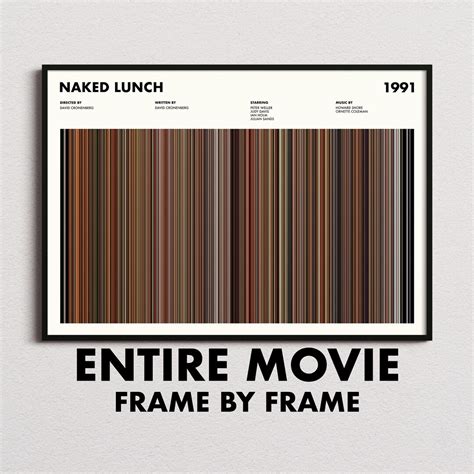 Naked Lunch Movie Barcode Print Naked Lunch Print Naked Lunch Poster Naked Lunch Wall Art