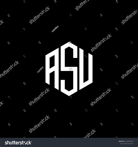 Asu Letter Logo Design Polygon Monogram Stock Vector (Royalty Free ...