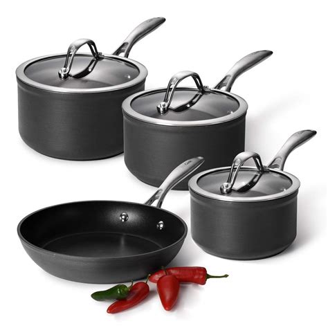 ProCook Professional Anodised Non Stick Cookware Set 4 Piece