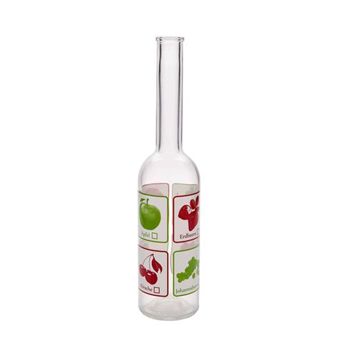 Bouteille En Verre 500 Ml Opera Motif Fruits Bouchage Bouchon