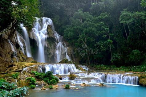 Kuang Si Waterfall, Luang Prabang, Laos Stock Photo - Image of ...