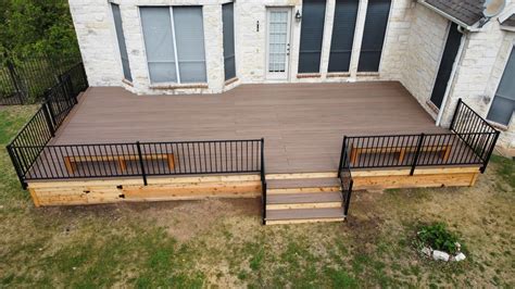 Azek Vintage English Walnut Small Garden Decking Ideas Deck Railing Design Azek Decking