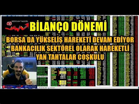 Borsa Da Y Ksel Hareket Devam Ed Yor Bankacilik Sekt Rel Olarak