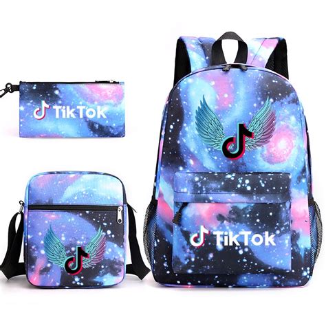 Mochila Tik Tok Escolar Para Estudantes Conjunto De Shopee Brasil