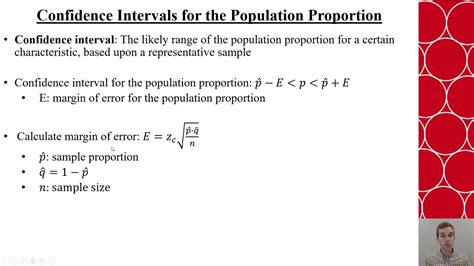 Confidence Intervals Of Population Proportions Youtube