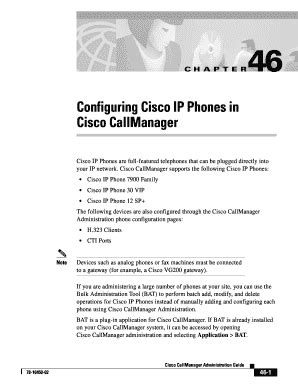 Fillable Online Configuring Cisco Ip Phones In Cisco Callmanager Fax