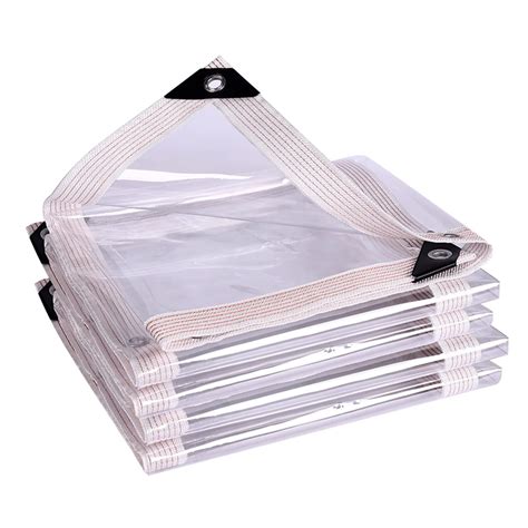 ZYCKWXS Clear Waterproof Tarps With Grommets Heavy Duty Clear