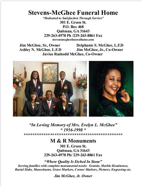 Stevens-McGhee Funeral Home | Quitman GA