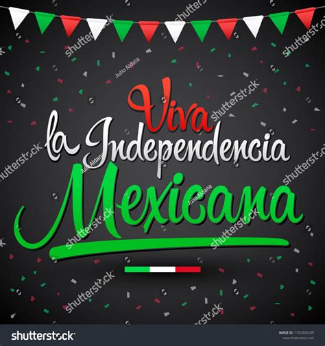 Viva La Independencia Mexicana Larga Vida Vector De Stock Libre De Regalías 1152305249