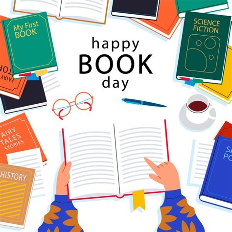 National book day - illustration png | National book day, Happy books, Books