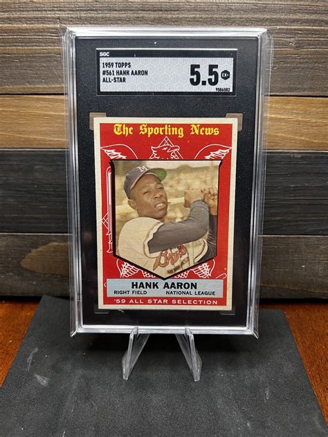 1959 Topps All Star Hank Aaron 561 High SGC 5 5 EBay