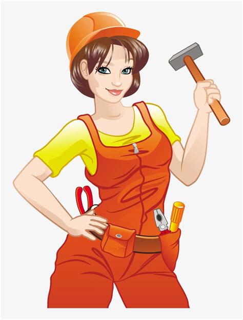 Cartoon Construction Worker Architectural Engineering Sexy Engineer