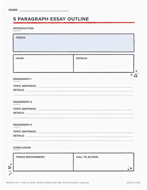 5 Paragraph Essay Outline Download Printable Pdf Templateroller